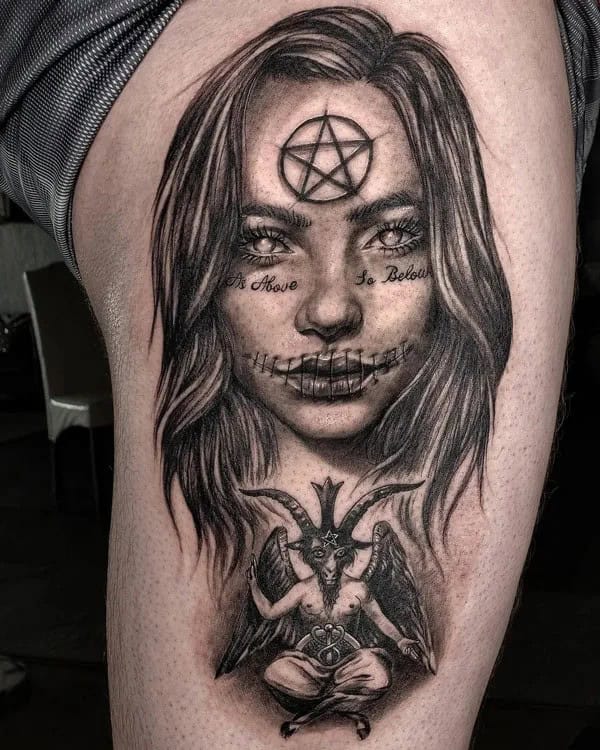 “As above, so below” Gothic Tattoo