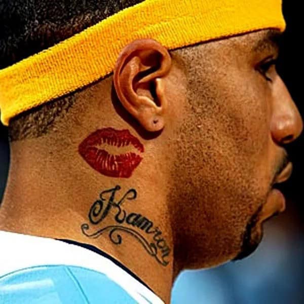 Feisty Neck Lip Tattoo