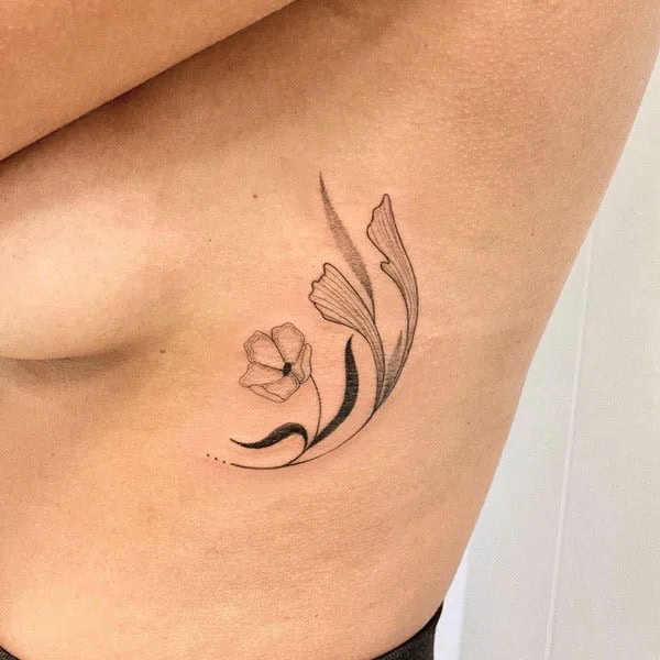 Whale Side Boob Tattoo