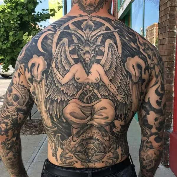 Baphomet Back Tattoo