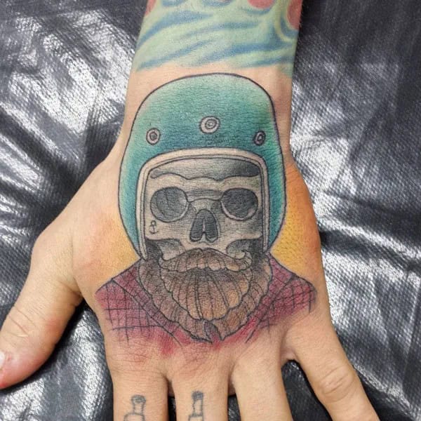 Motorcycle Skull Tattoo