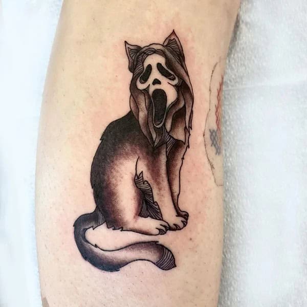 Ghostface Tattoo On Arm