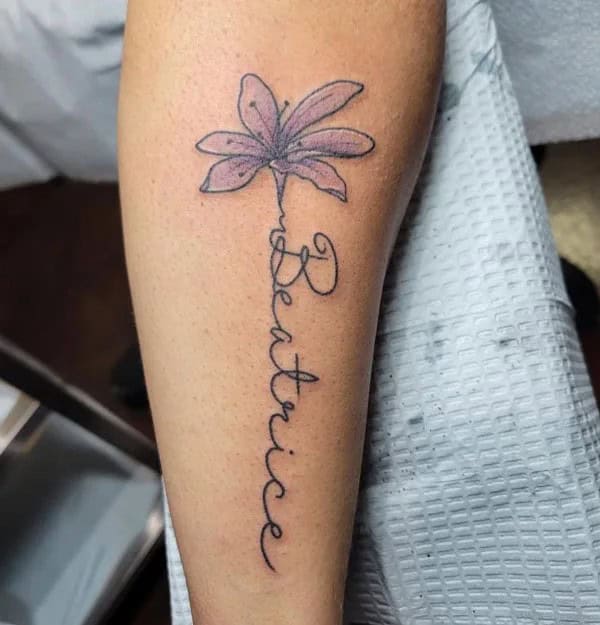 Forearm Name Tattoo