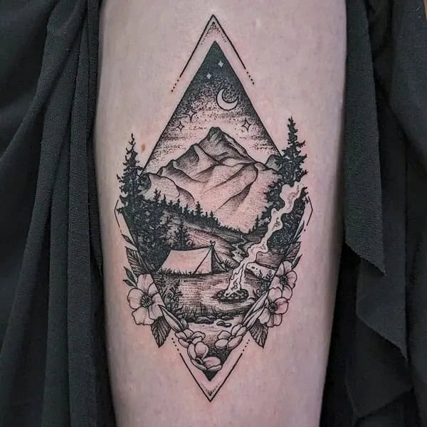 Busch Light Mountain Tattoo