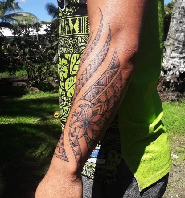 Polynesian Forearm Tattoo