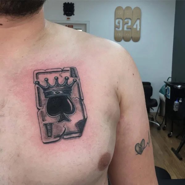 Ace of Spades Chest Tattoo