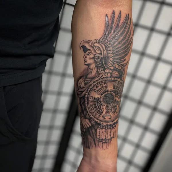 Aztec x Mexican Warrior Tattoo