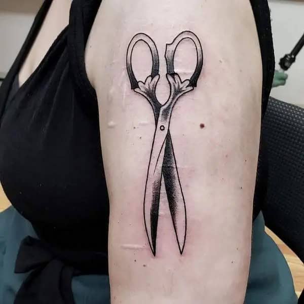 Gothic Scissor Tattoo