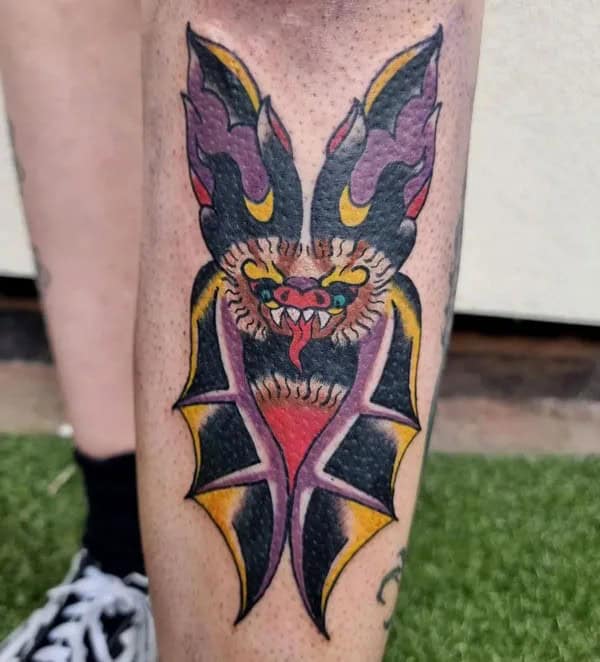 Bat Tattoo On Hand