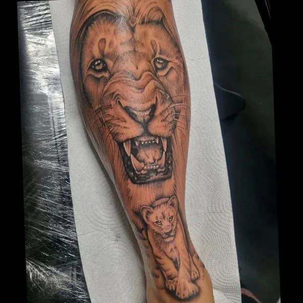 Father Son Lion Tattoo