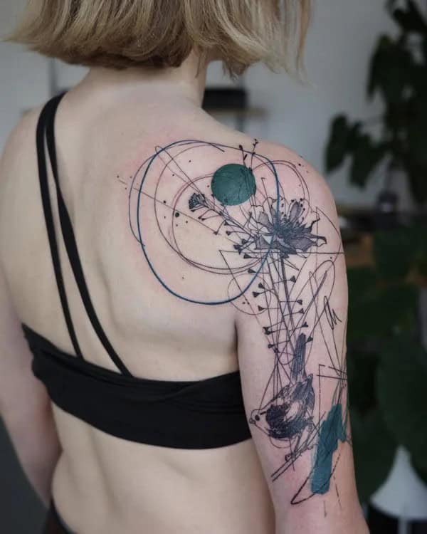 Poppy Flower Abstract Tattoo