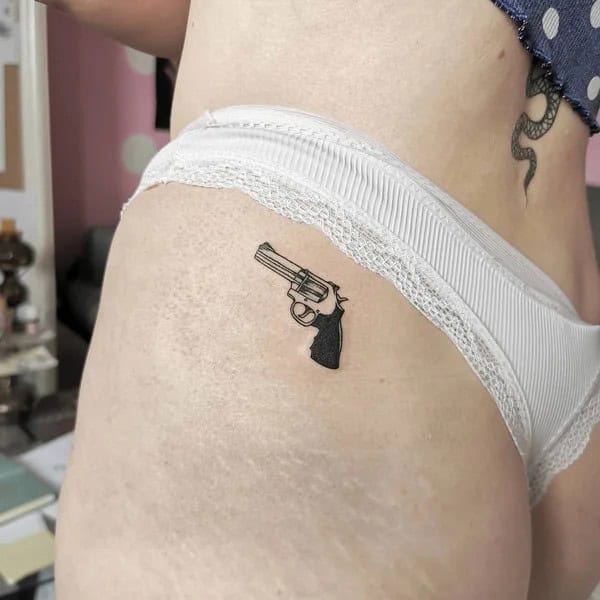 Bite Me Butt Tattoo