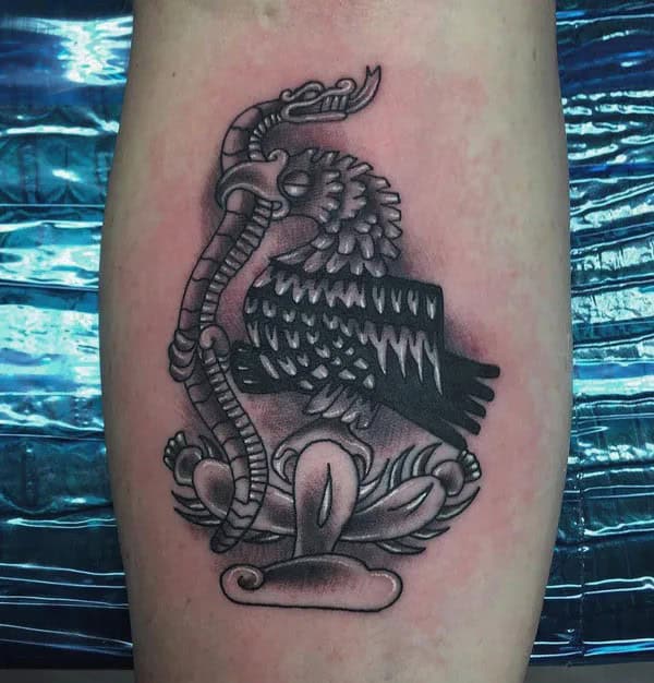 Mexican Eagle Chest Tattoo