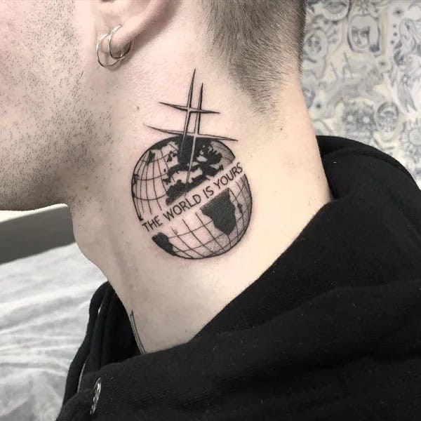 “The World Is Yours” Finger Tattoo