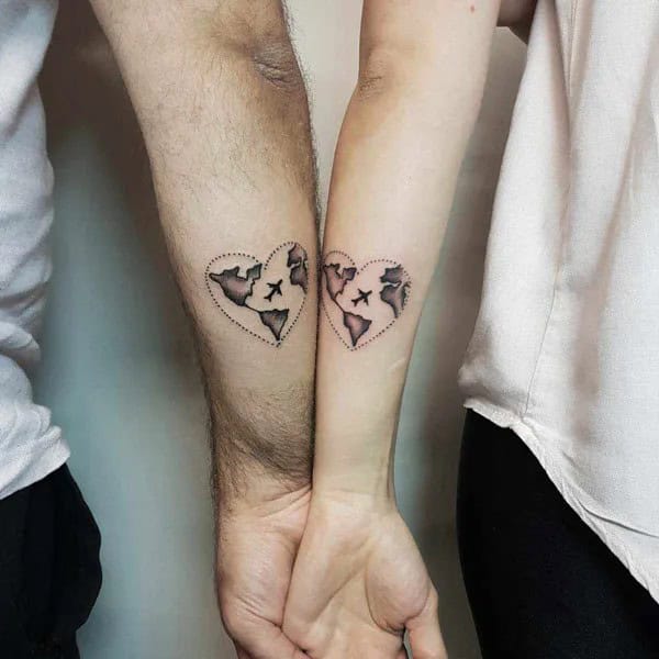 Couple Heart Tattoo