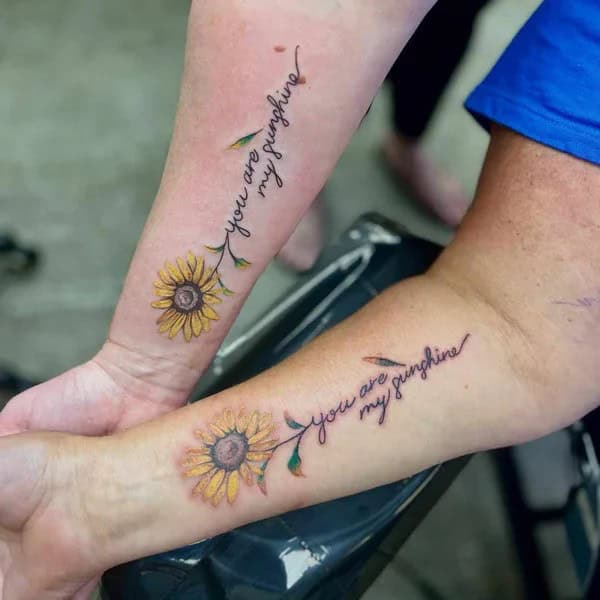 Matching Sunflower Tattoo