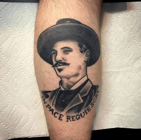 Doc Holliday Chest Tattoo