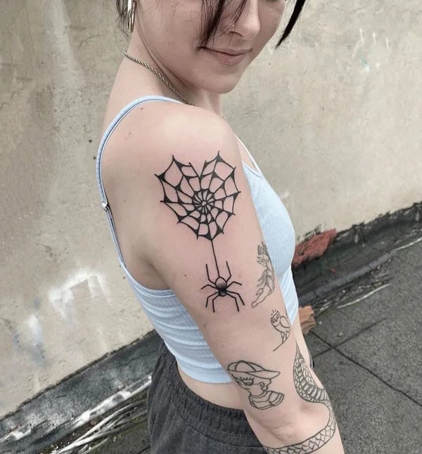 Spider Web Prison Tattoo