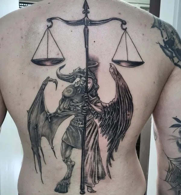 Devil And Angel Wings Tattoo