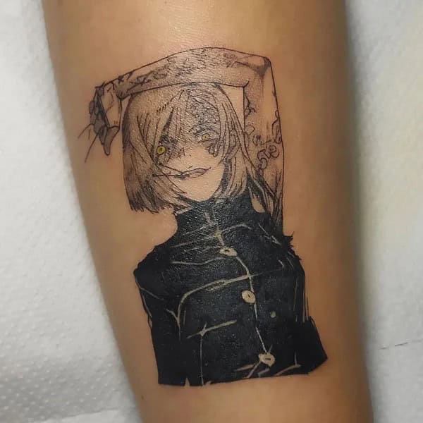 “Jujutsu Kaisen” Neck Tattoo