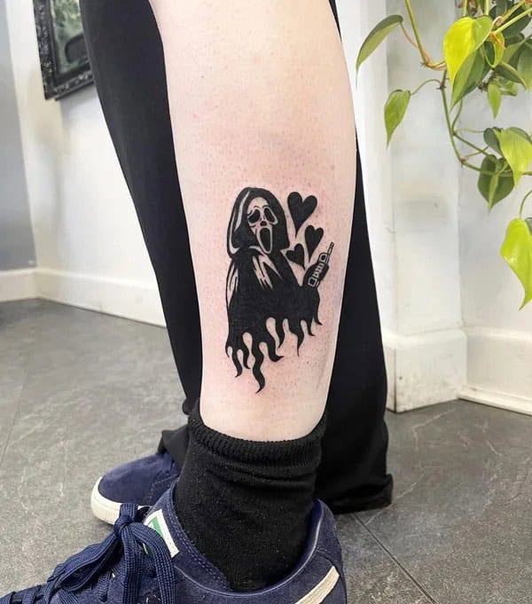 Ghostface Tattoo On Arm