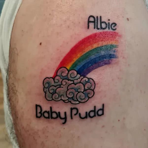 Cloud Rainbow Tattoo