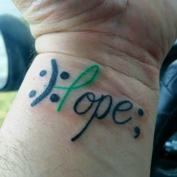 Hope Semicolon Tattoo