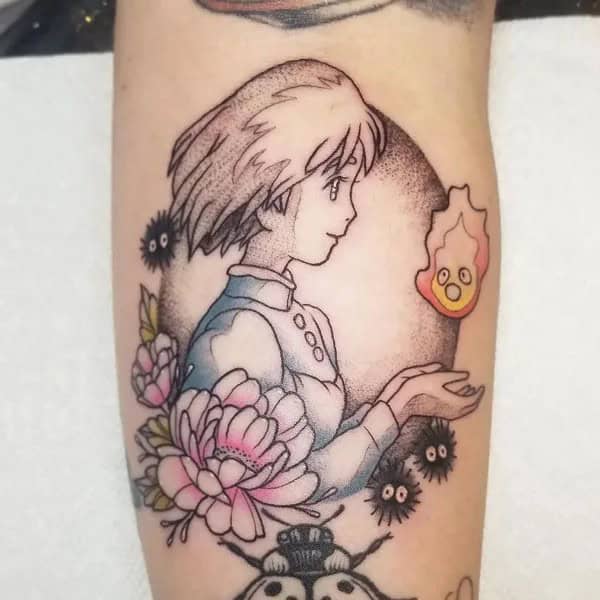 Sleeve Howl’s Moving Castle Tattoo