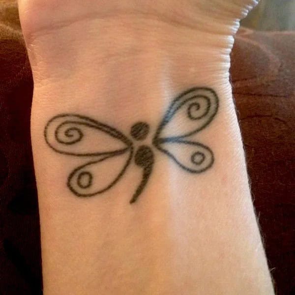 Semicolon Dragonfly Tattoo