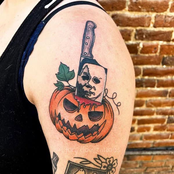 Michael Myers House Tattoo