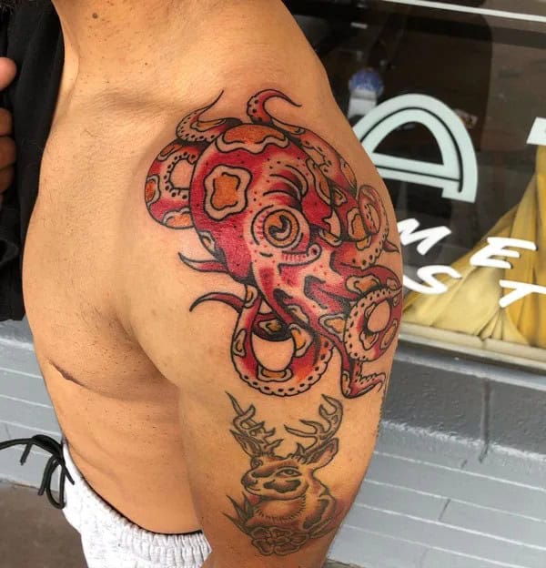 Octopus Shoulder Tattoo