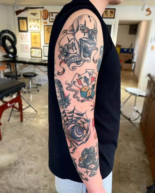 Patchwork Sleeve Tattoo