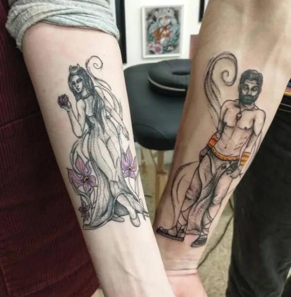 Persephone Couple Tattoo