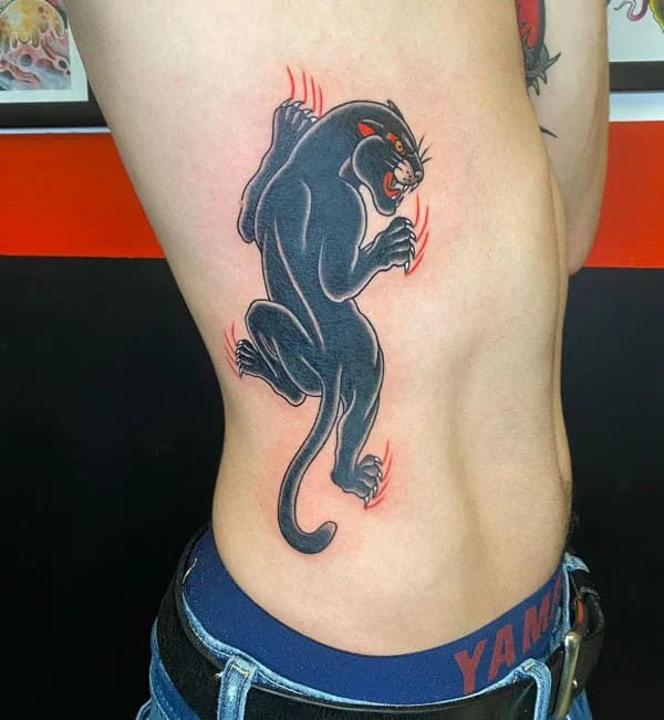 Black Panther Arm Tattoo