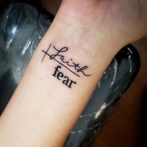 “Faith Over Fear” Cancer Tattoo