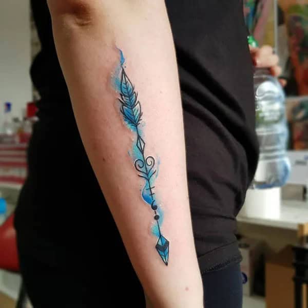 Arrow Semicolon Tattoo