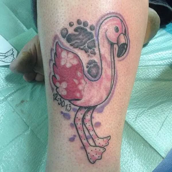 Baby Flamingo Tattoo