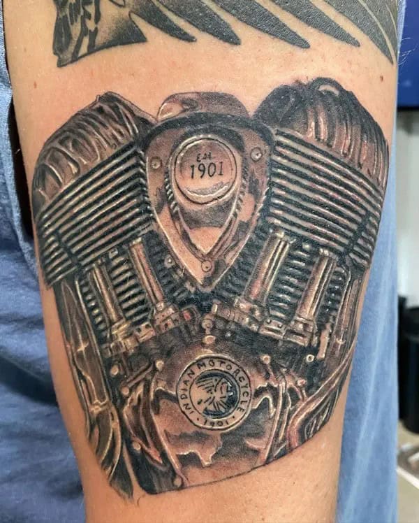 Motorcycle Engine Tattoo