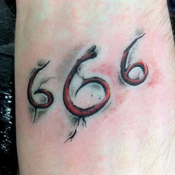 666 Wrist Tattoo