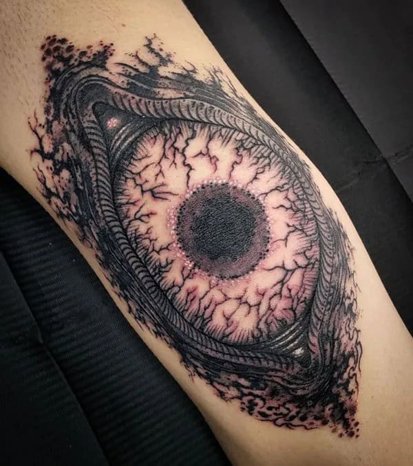 Geometric Junji Ito Tattoo