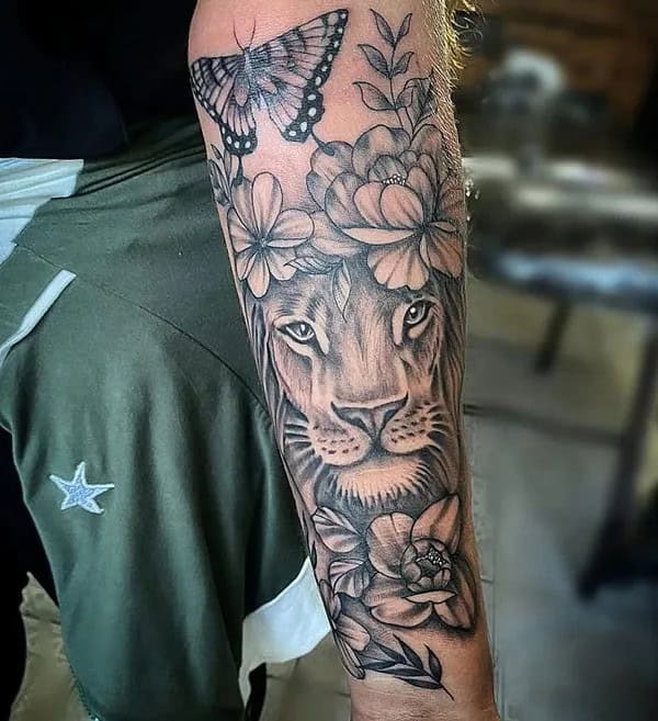 Forearm Lion Tattoo