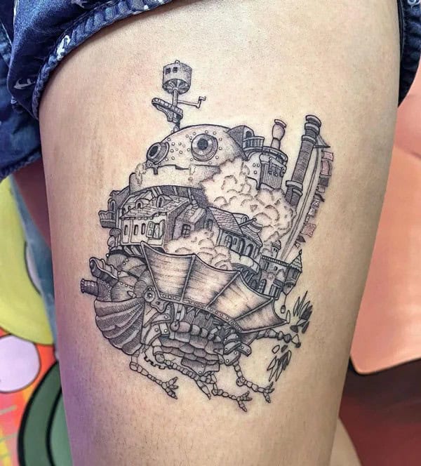 Sleeve Howl’s Moving Castle Tattoo