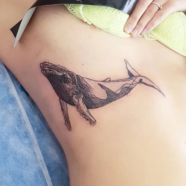 Whale Underboob Tattoo