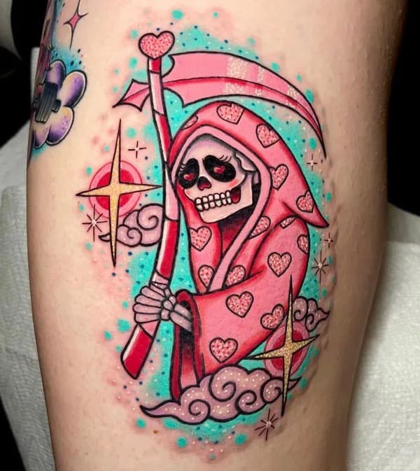 Cute Grim Reaper Tattoo