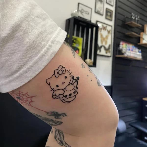 Ankle Hello Kitty Tattoo