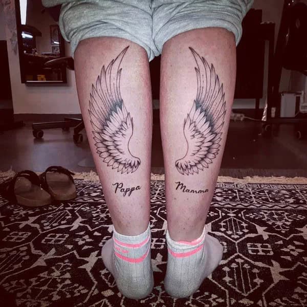 Mom and Dad Angel Wing Tattoo