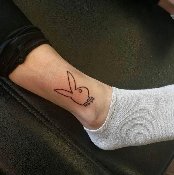 Playboy Bunny Ankle Tattoo