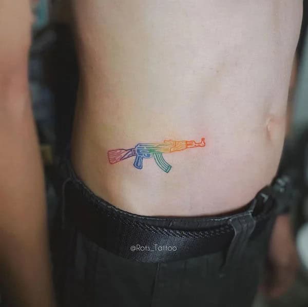 Small AK-47 Tattoo