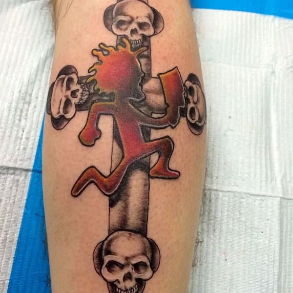 Cross Hatchet Man Tattoo