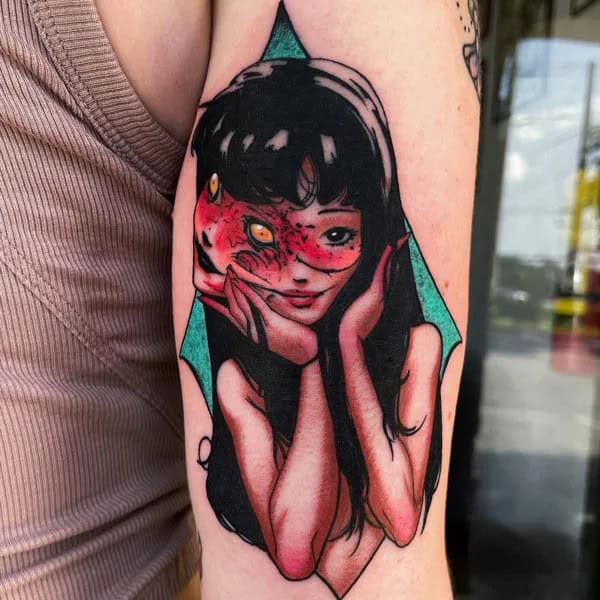 Traditional Junji Ito Tattoo